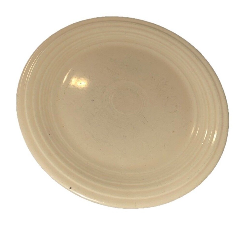 Vintage Fiesta Fiestaware Ivory Cream 9.5" Plate 1950's Homer Laughlin